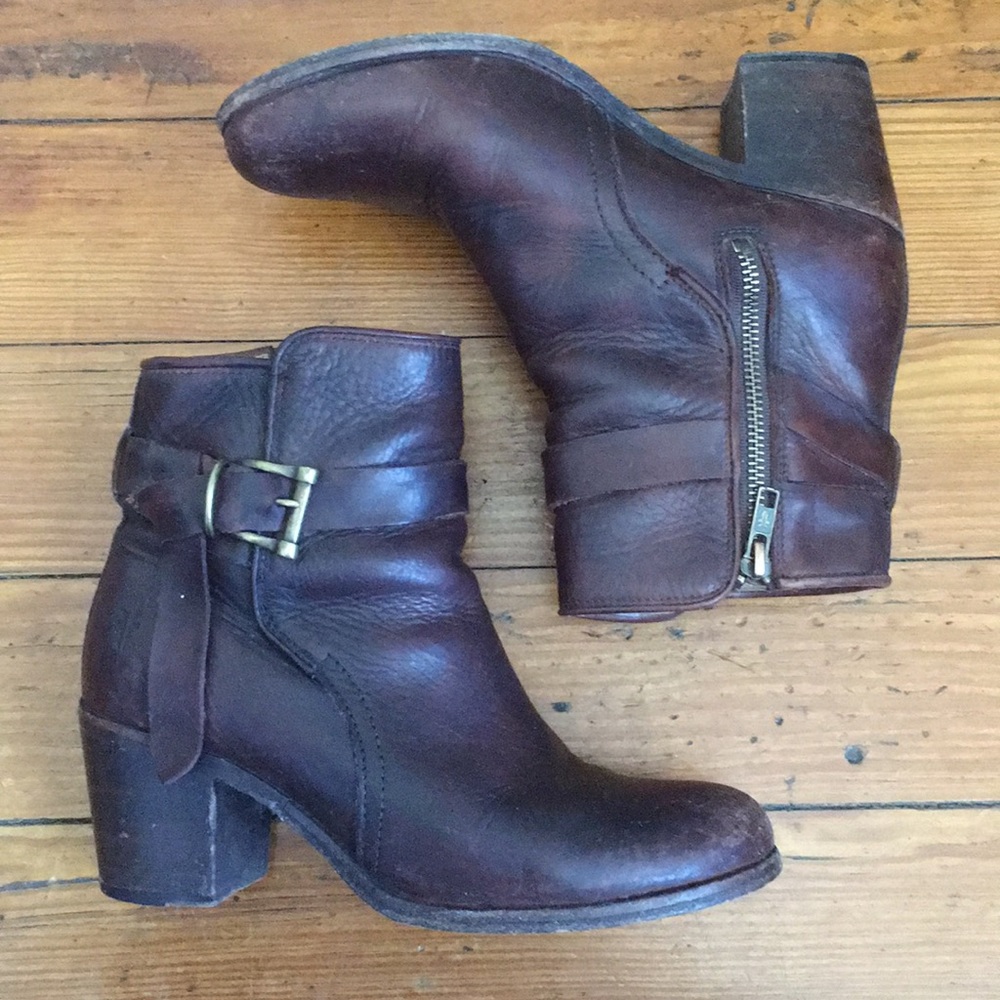 Frye Heeled Boots with Buckle